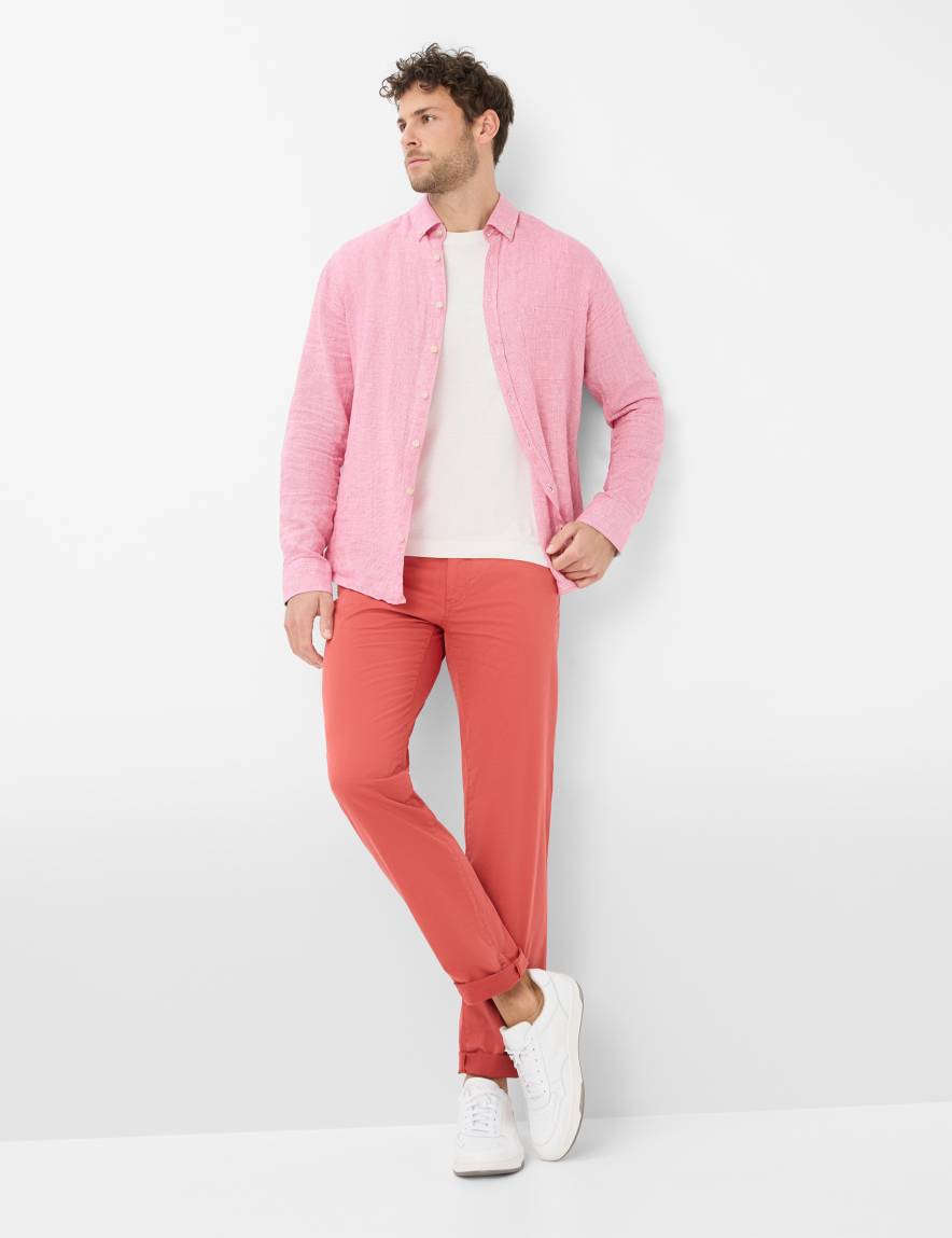 Eurex By Brax Men's Fashion Pants Style CADIZ Red Straight Fit