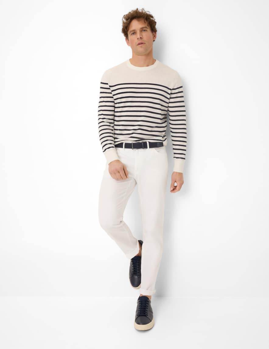 Eurex By Brax Men's Fashion Pants Style CADIZ White Straight Fit