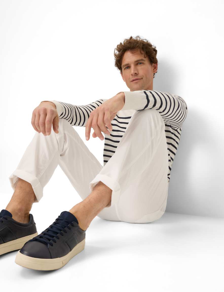 Eurex By Brax Men's Fashion Pants Style CADIZ White Straight Fit