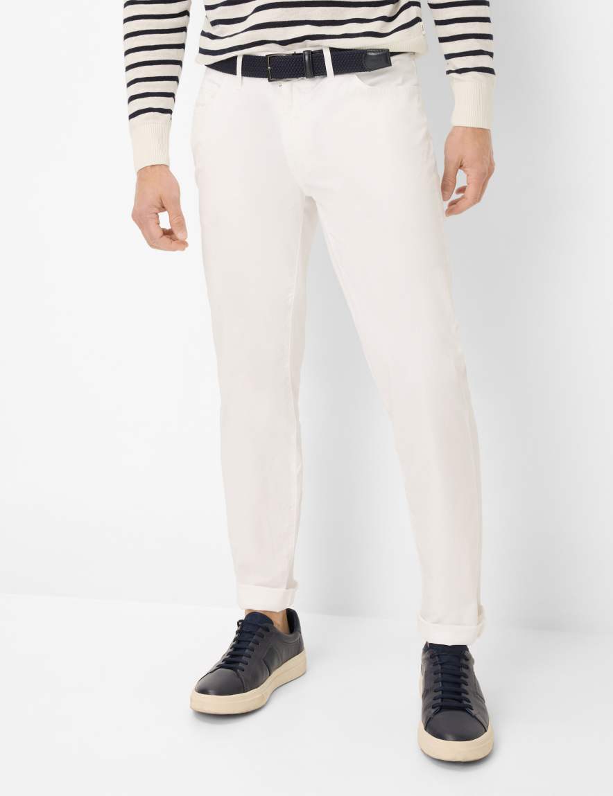 eurex by brax Men's fashion Pants Style CADIZ White Straight Fit