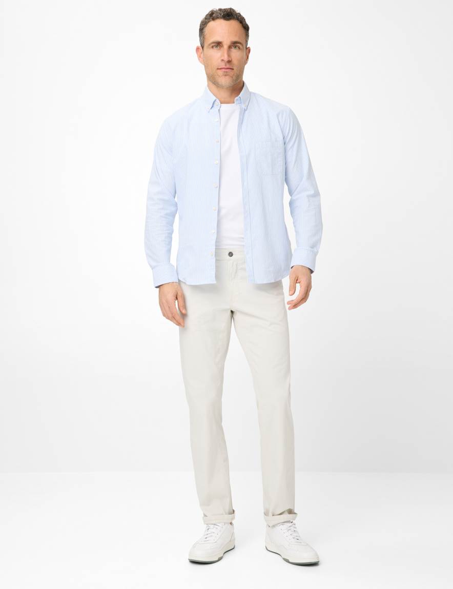 Eurex By Brax Men's Fashion Pants Style CARLOS Light Beige Regular Fit