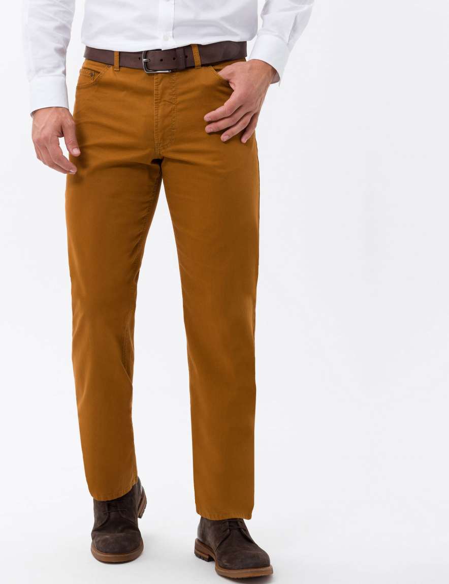 eurex by brax Men's fashion Pants Style CARLOS Yellow Regular Fit