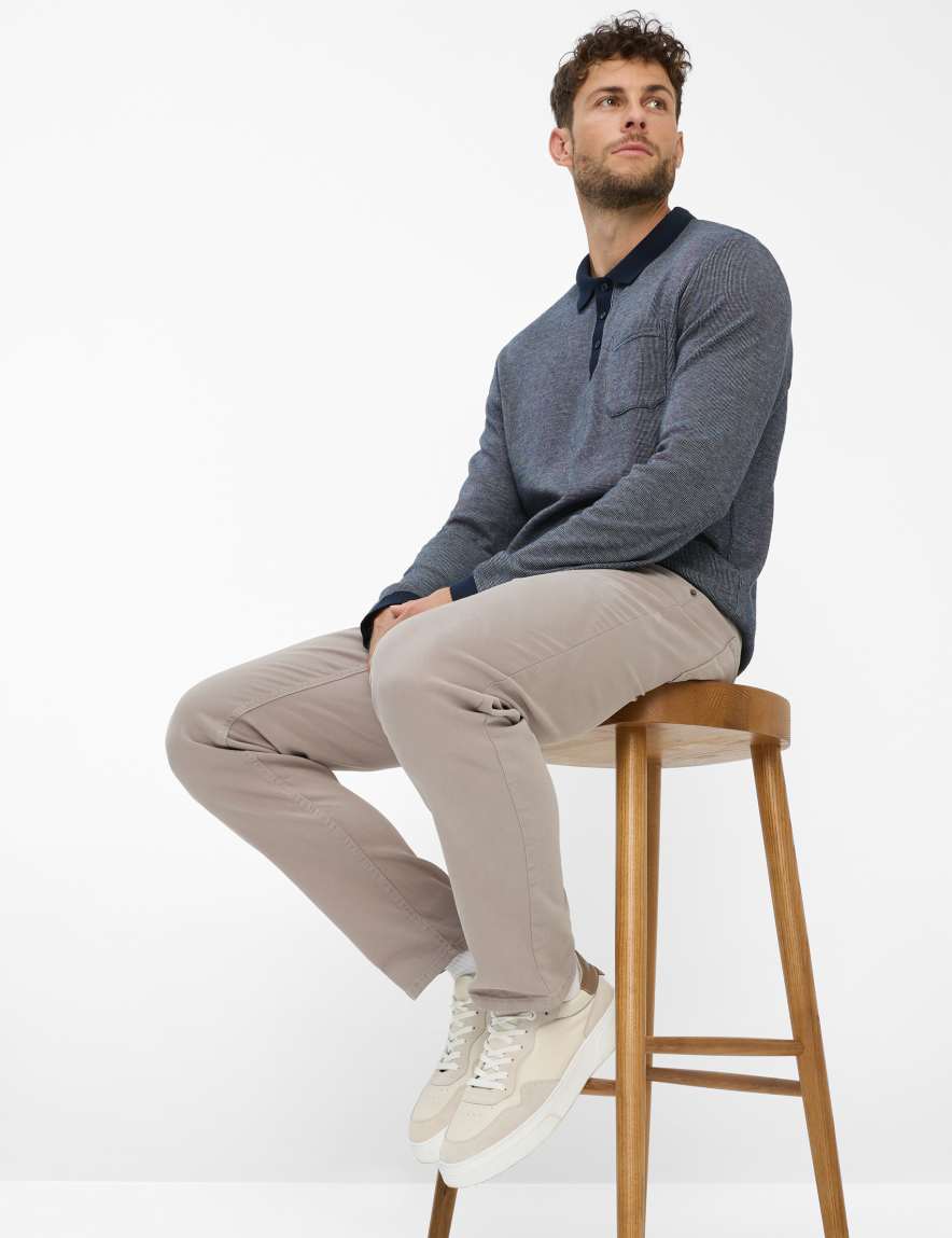 Eurex By Brax Men's Fashion Pants Style CHUCK Beige Modern Fit