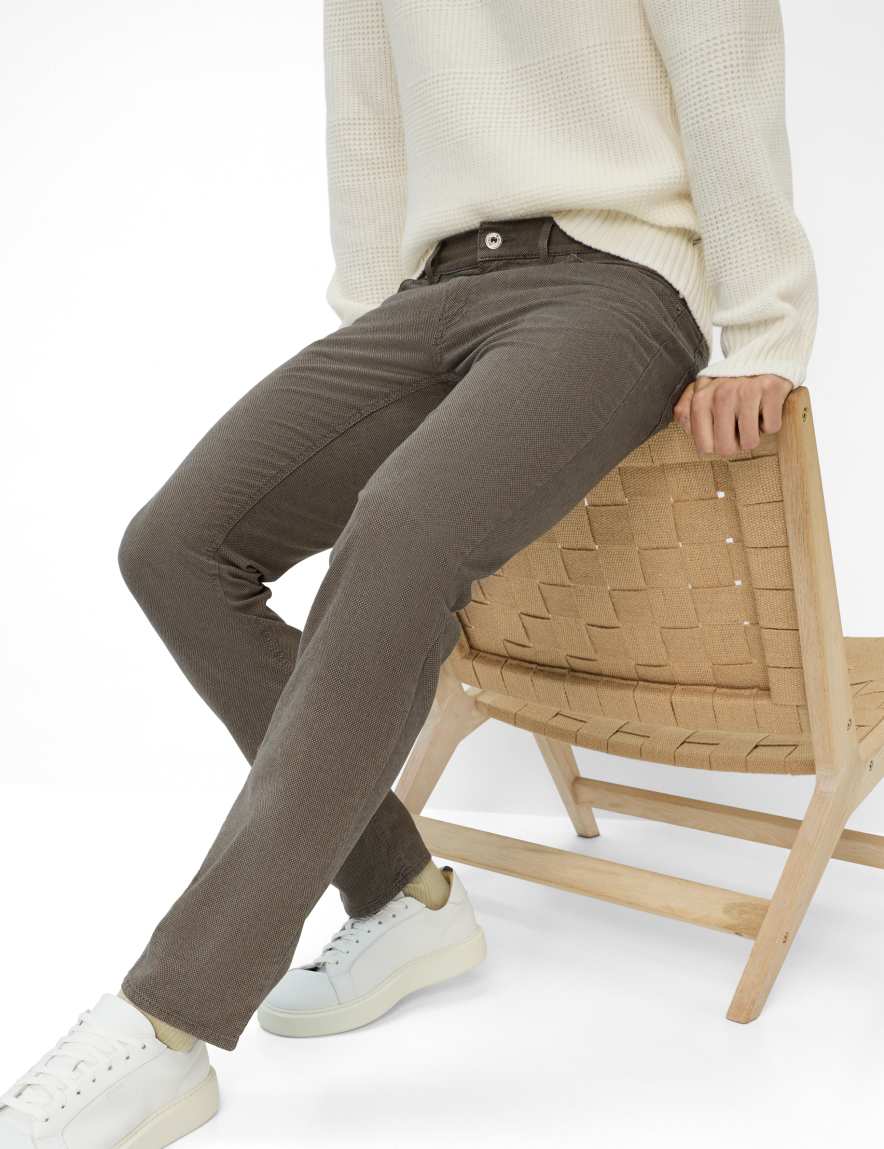 Eurex By Brax Men's Fashion Pants Style CHUCK Brown Modern Fit