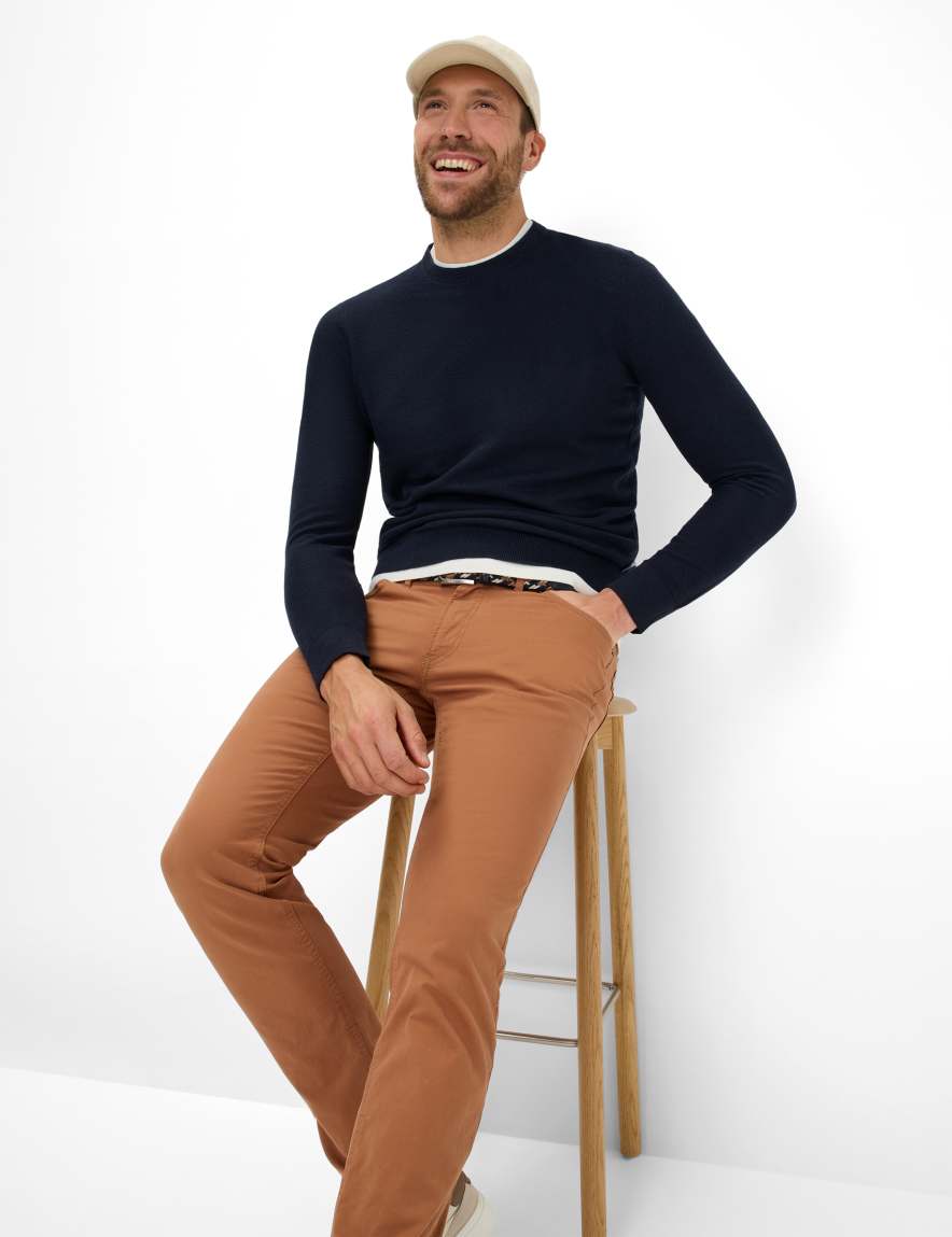 Eurex By Brax Men's Fashion Pants Style CHUCK Brown Modern Fit