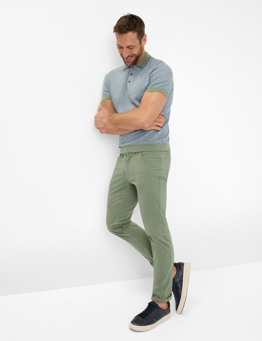 Eurex By Brax Men's Fashion Pants Style CHUCK Green Modern Fit