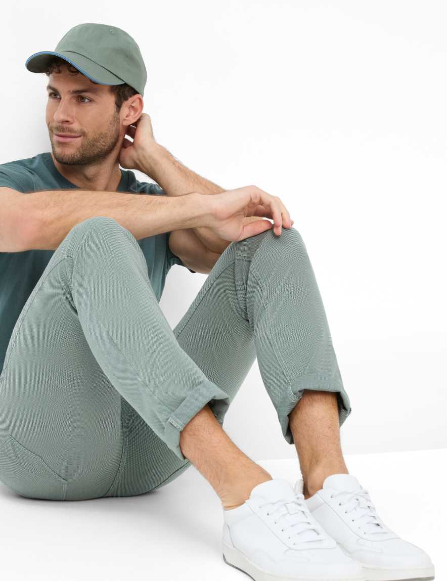 Eurex By Brax Men's Fashion Pants Style CHUCK Green Modern Fit