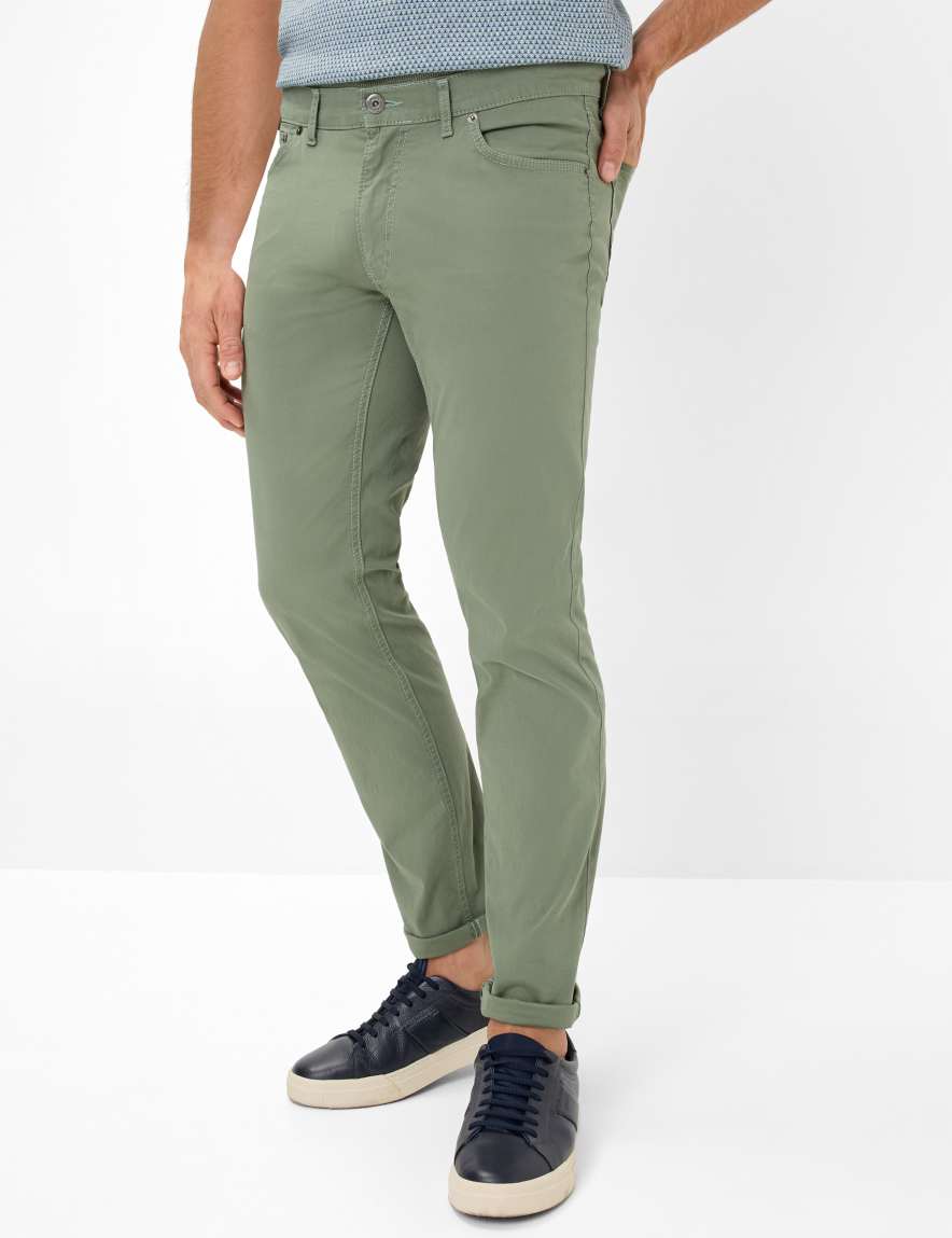 eurex by brax Men's fashion Pants Style CHUCK Green Modern Fit