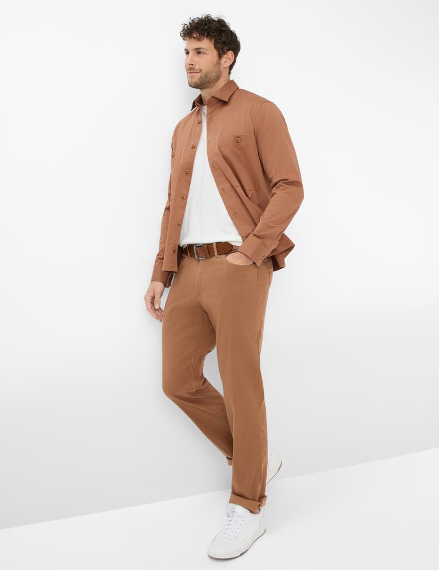 Eurex By Brax Men's Fashion Pants Style COOPER Brown Regular Fit