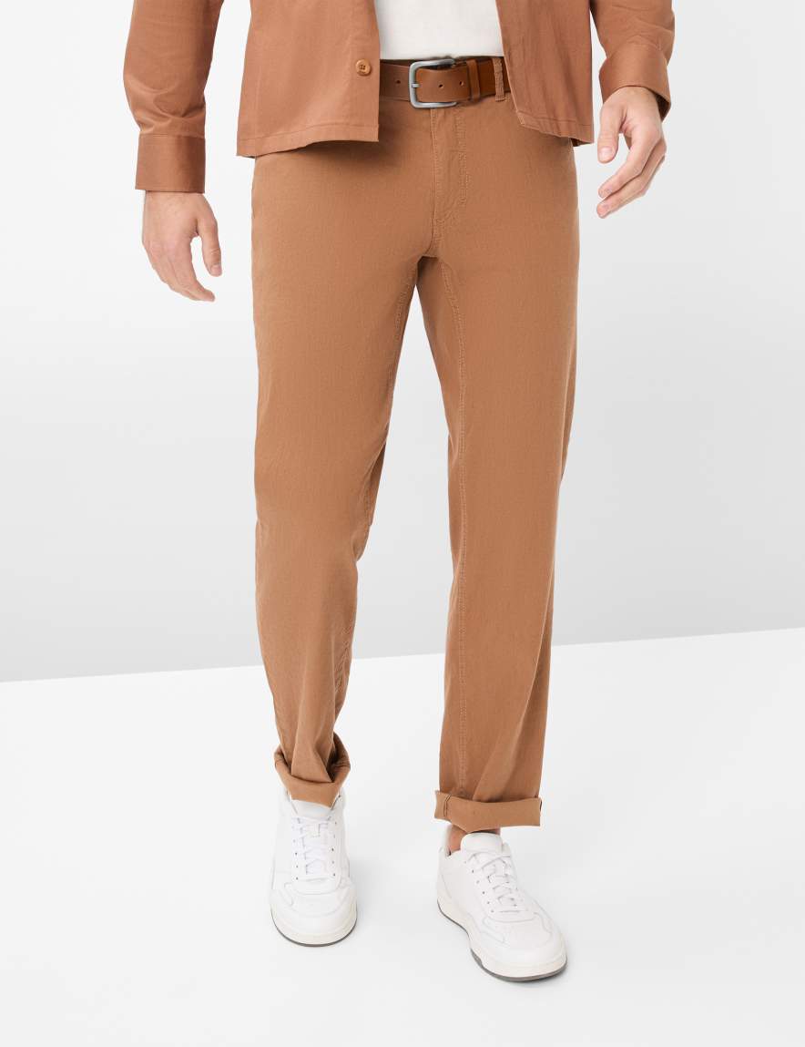 eurex by brax Men's fashion Pants Style COOPER Brown Regular Fit