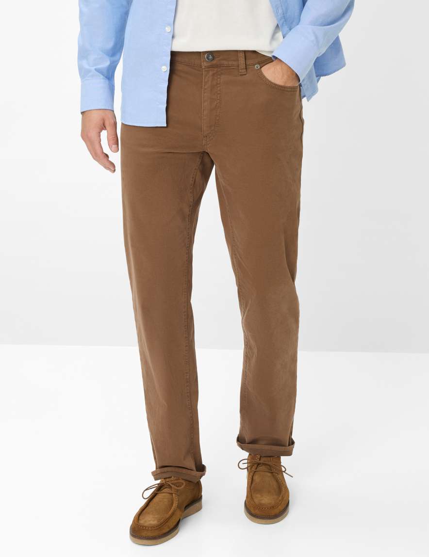 eurex by brax Men's fashion Pants Style COOPER Brown Regular Fit