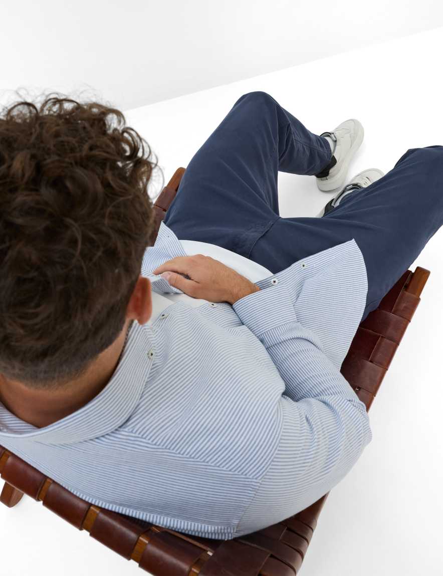 Eurex By Brax Men's Fashion Pants Style COOPER Dark Blue Regular Fit