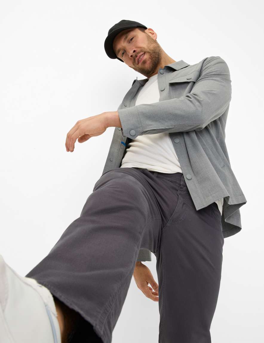 Eurex By Brax Men's Fashion Pants Style COOPER Dark Gray Regular Fit