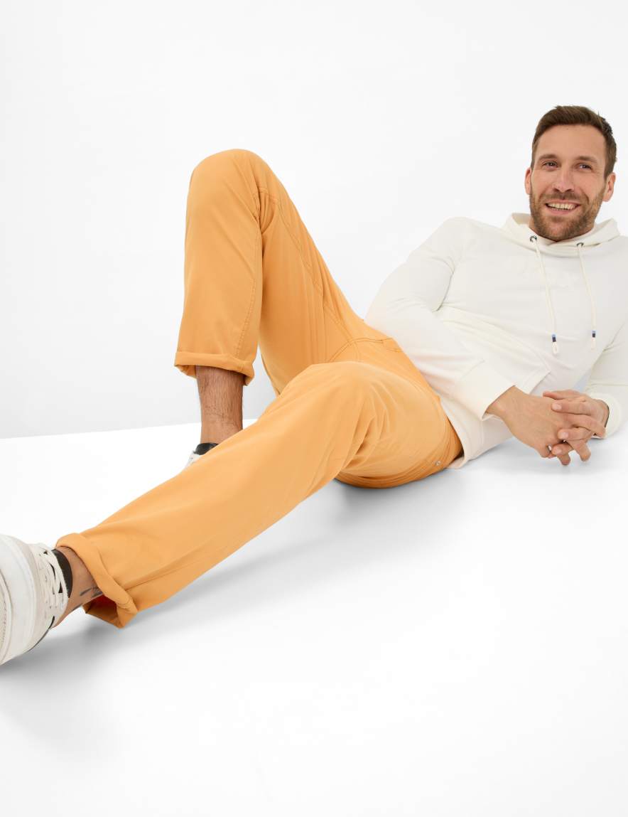 Eurex By Brax Men's Fashion Pants Style COOPER Dark Yellow Regular Fit