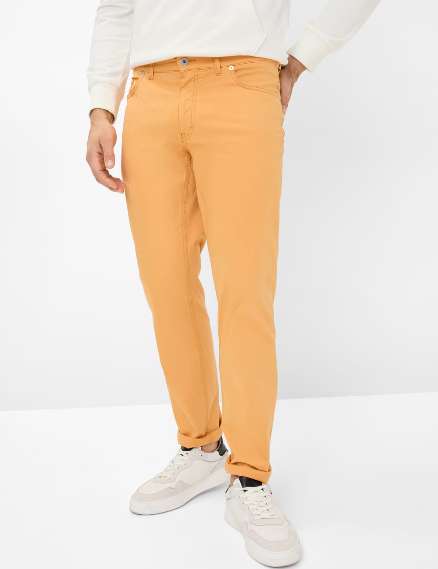 eurex by brax Men's fashion Pants Style COOPER Dark Yellow Regular Fit