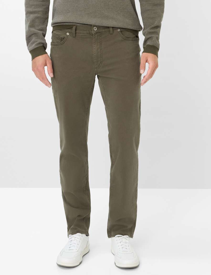 eurex by brax Men's fashion Pants Style COOPER Green - Olive Regular Fit