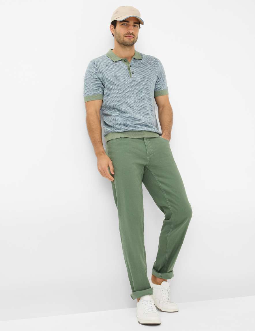 Eurex By Brax Men's Fashion Pants Style COOPER Green Regular Fit