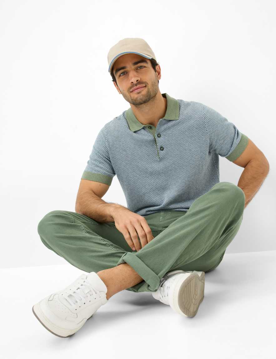 Eurex By Brax Men's Fashion Pants Style COOPER Green Regular Fit