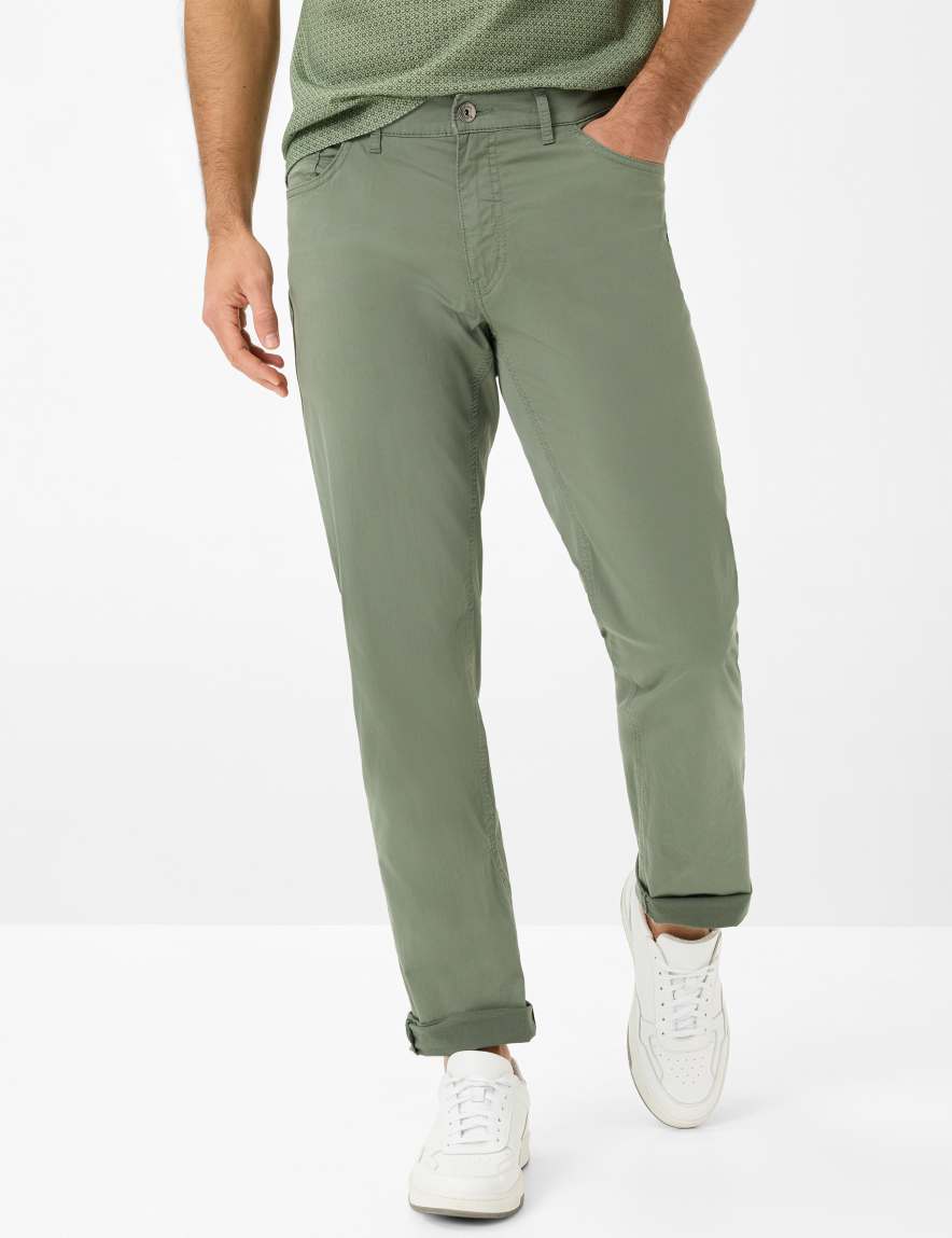 eurex by brax Men's fashion Pants Style COOPER Green Regular Fit