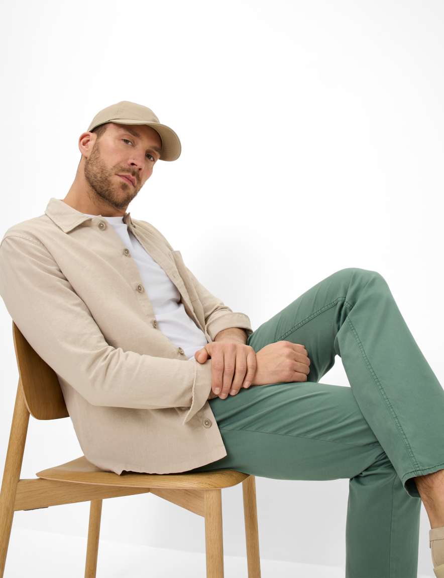 Eurex By Brax Men's Fashion Pants Style COOPER Green Regular Fit