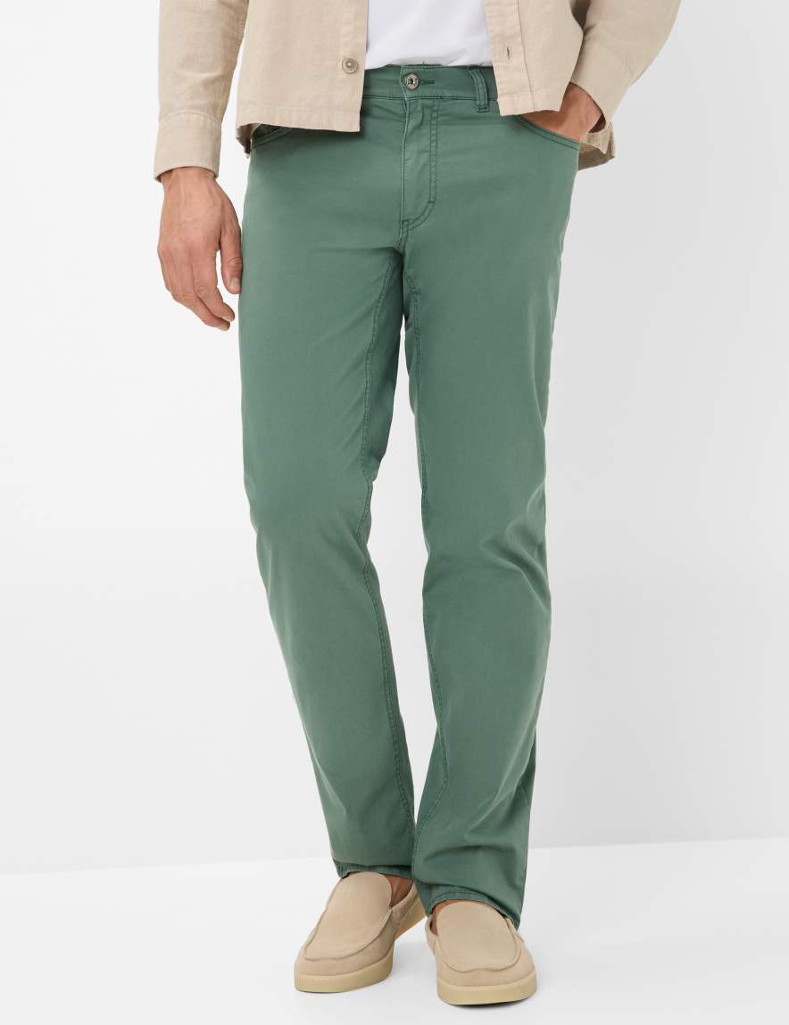 eurex by brax Men's fashion Pants Style COOPER Green Regular Fit