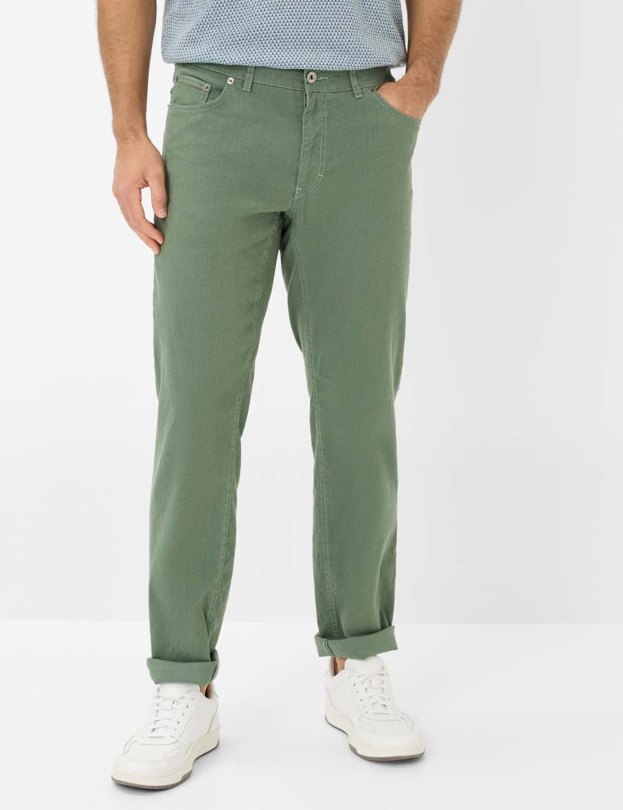eurex by brax Men's fashion Pants Style COOPER Green Regular Fit