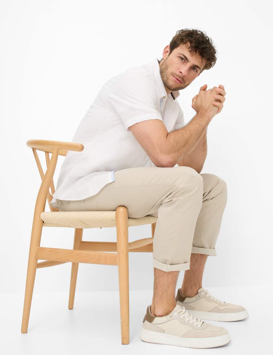 Eurex By Brax Men's Fashion Pants Style COOPER Light Beige Regular Fit