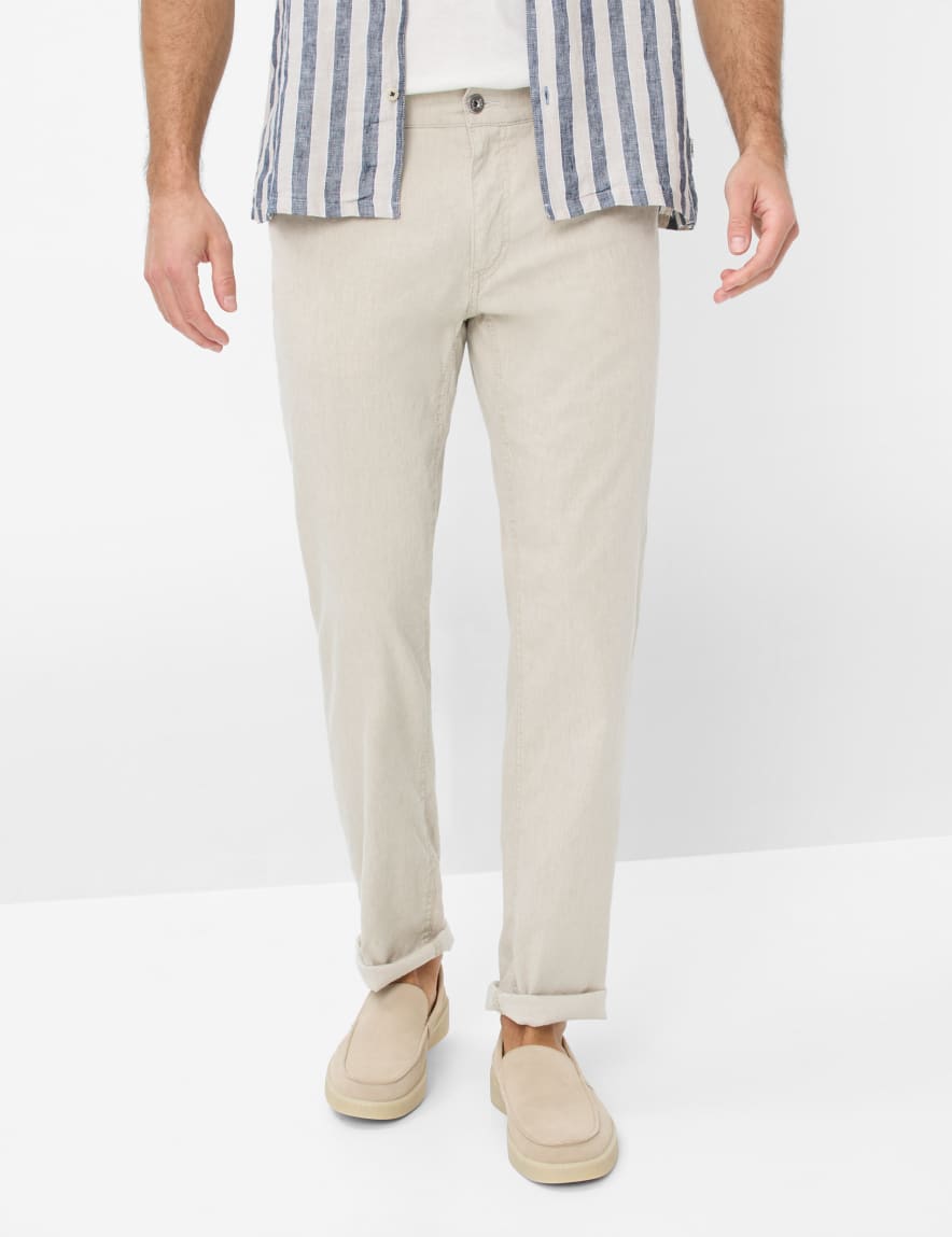 eurex by brax Men's fashion Pants Style COOPER Light Beige Regular Fit