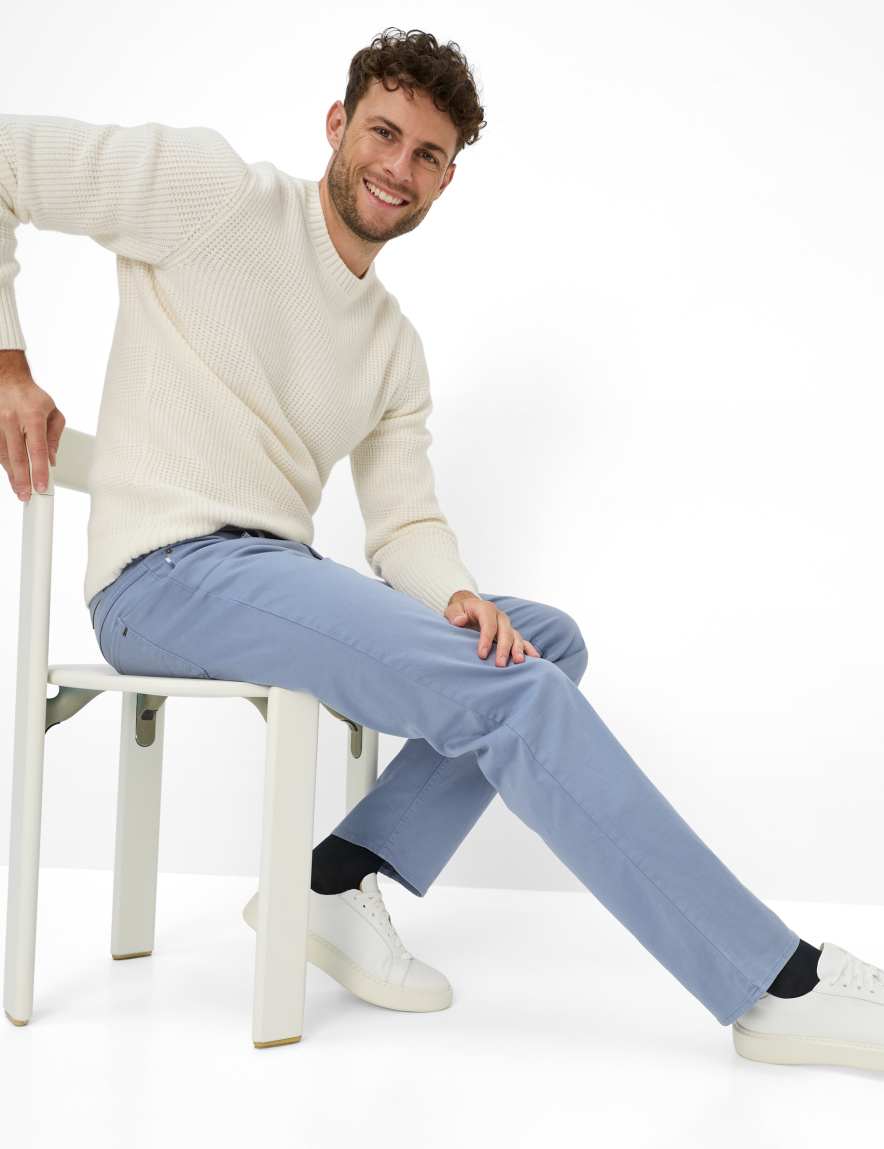 Eurex By Brax Men's Fashion Pants Style COOPER Light Blue Regular Fit