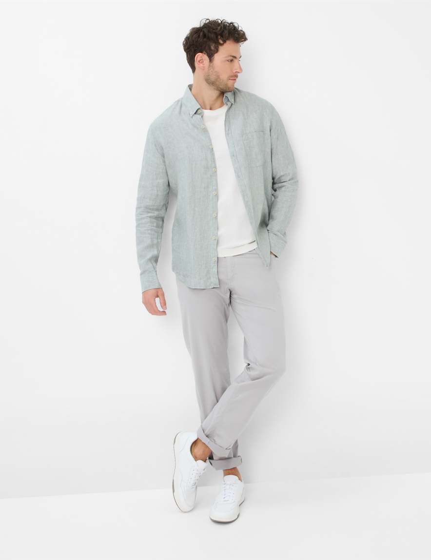 Eurex By Brax Men's Fashion Pants Style COOPER Light Gray Regular Fit