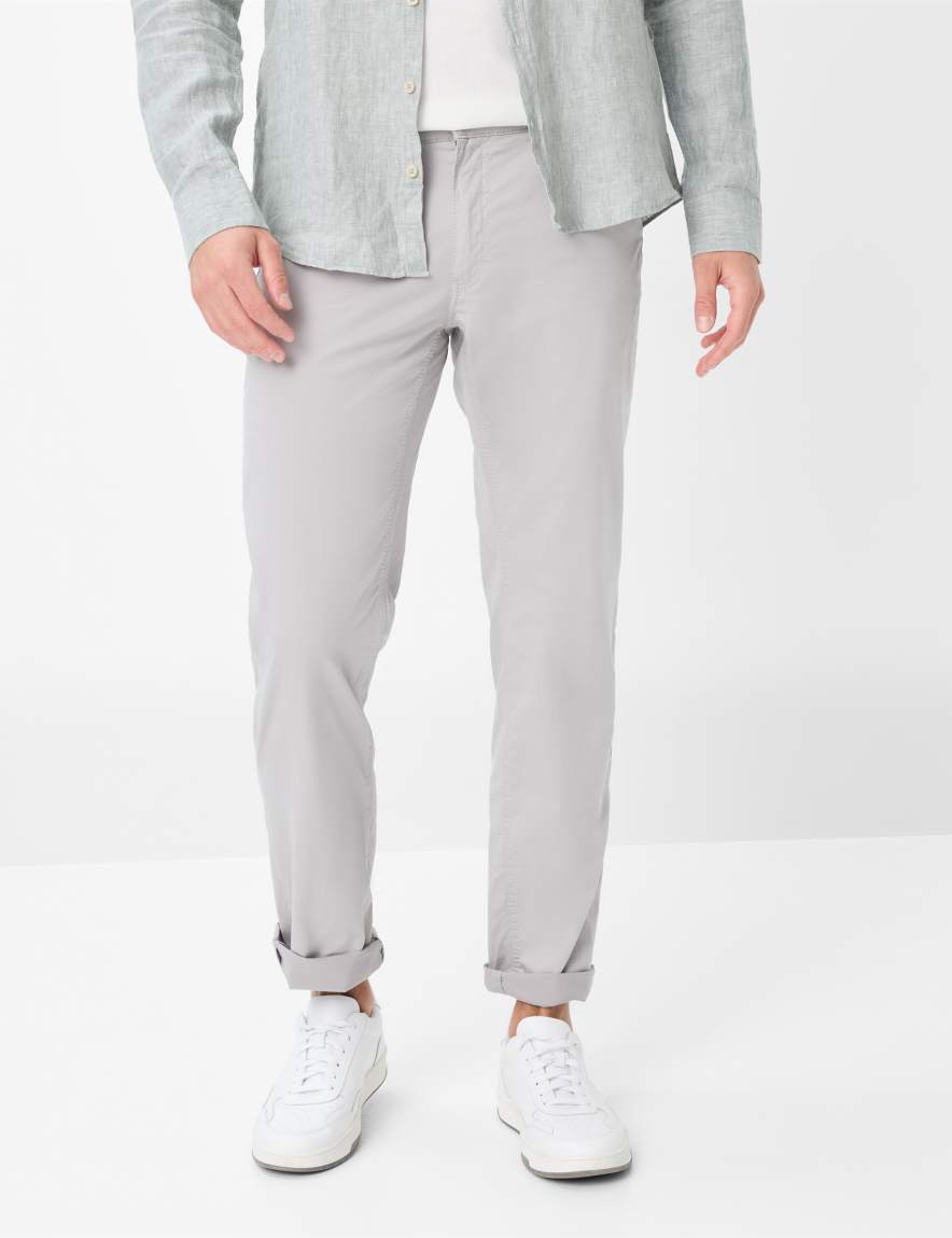 eurex by brax Men's fashion Pants Style COOPER Light Gray Regular Fit