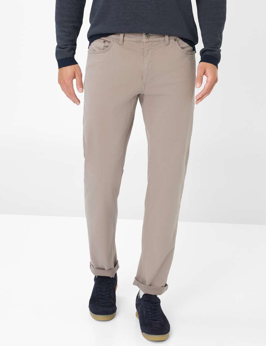 eurex by brax Men's fashion Pants Style COOPER Light Gray Regular Fit