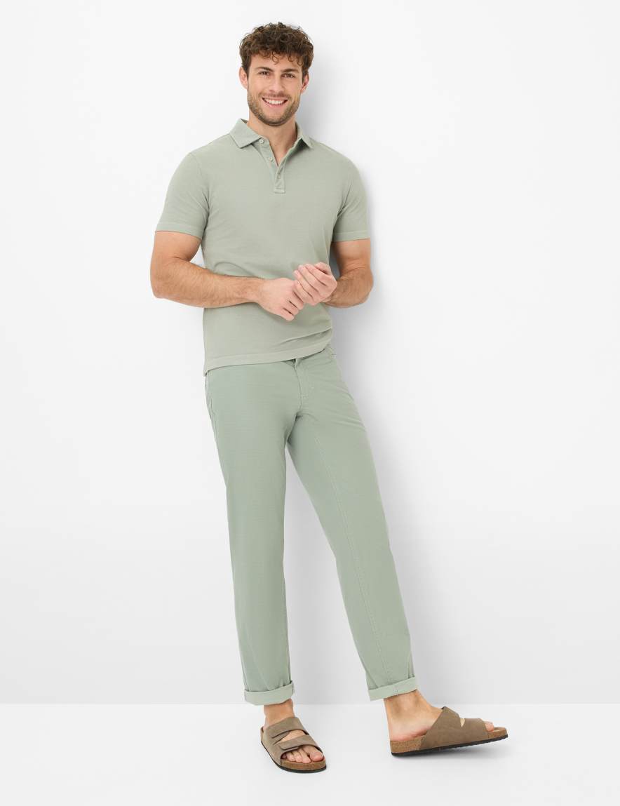 Eurex By Brax Men's Fashion Pants Style COOPER Light Green Regular Fit