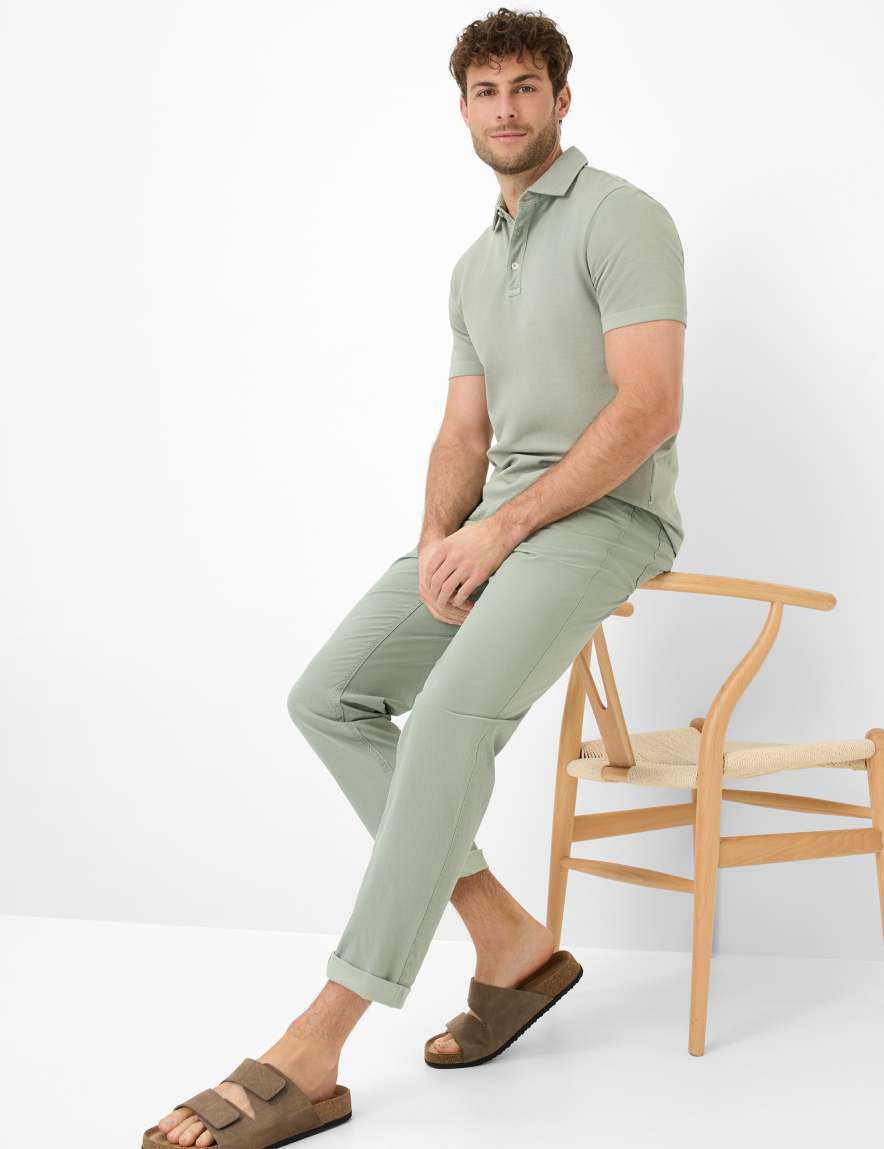 Eurex By Brax Men's Fashion Pants Style COOPER Light Green Regular Fit