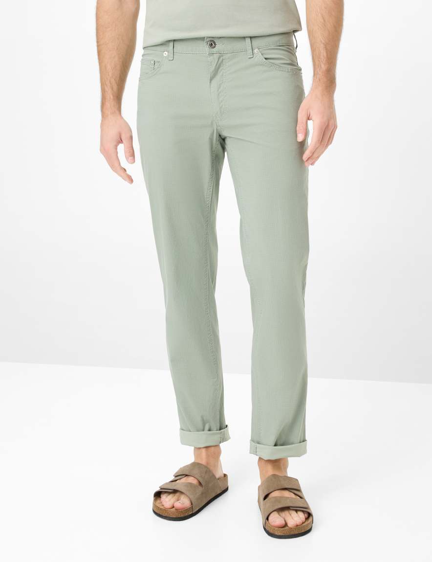 eurex by brax Men's fashion Pants Style COOPER Light Green Regular Fit