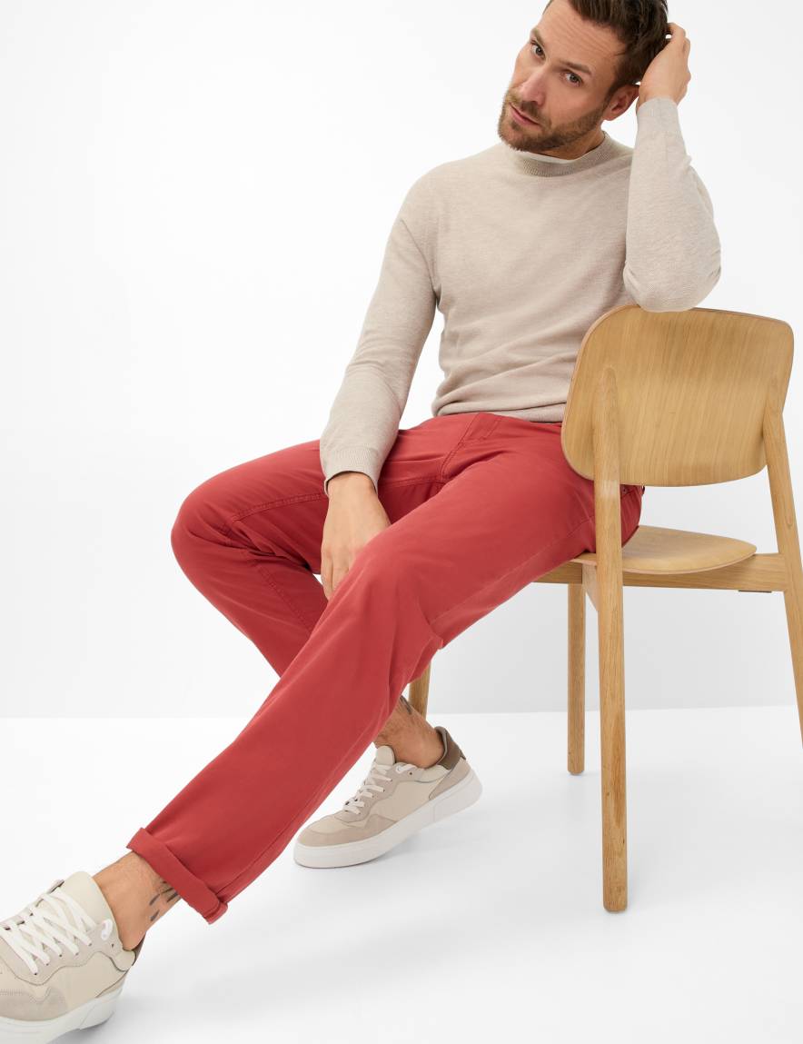 Eurex By Brax Men's Fashion Pants Style COOPER Red Regular Fit