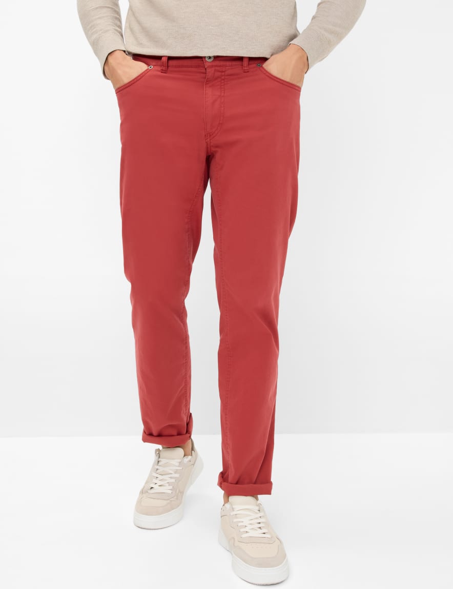 eurex by brax Men's fashion Pants Style COOPER Red Regular Fit