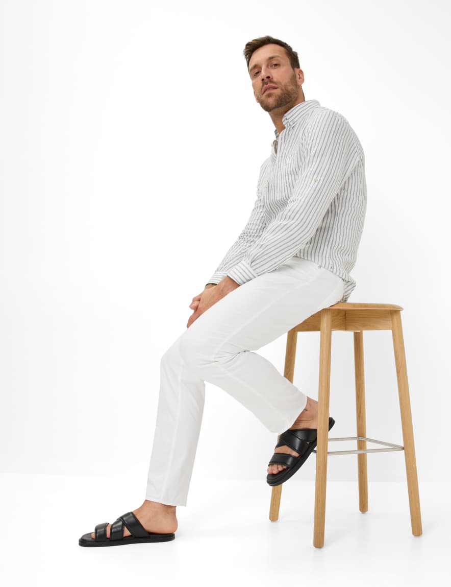 Eurex By Brax Men's Fashion Pants Style COOPER White Regular Fit