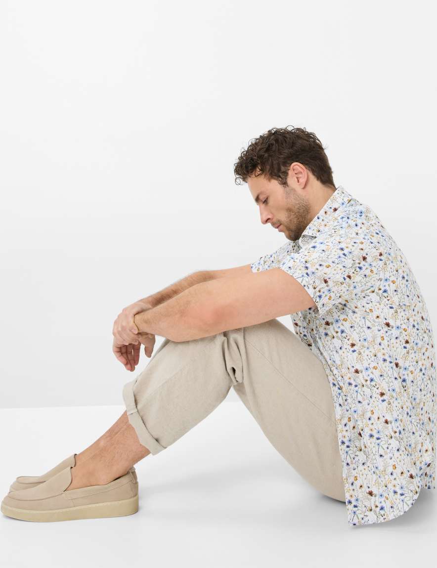 Eurex By Brax Men's Fashion Pants Style ELIAS Beige Relaxed Fit