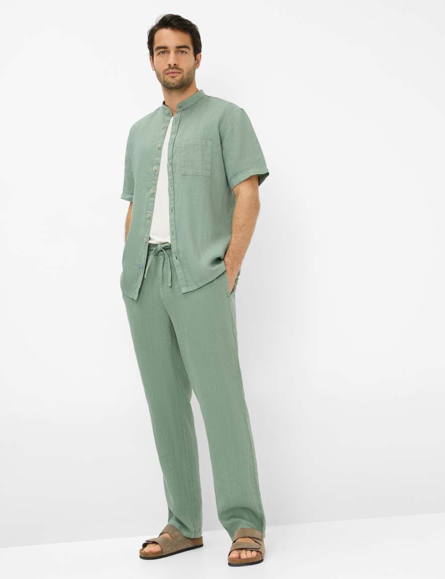 Eurex By Brax Men's Fashion Pants Style ELIAS Green Relaxed Fit