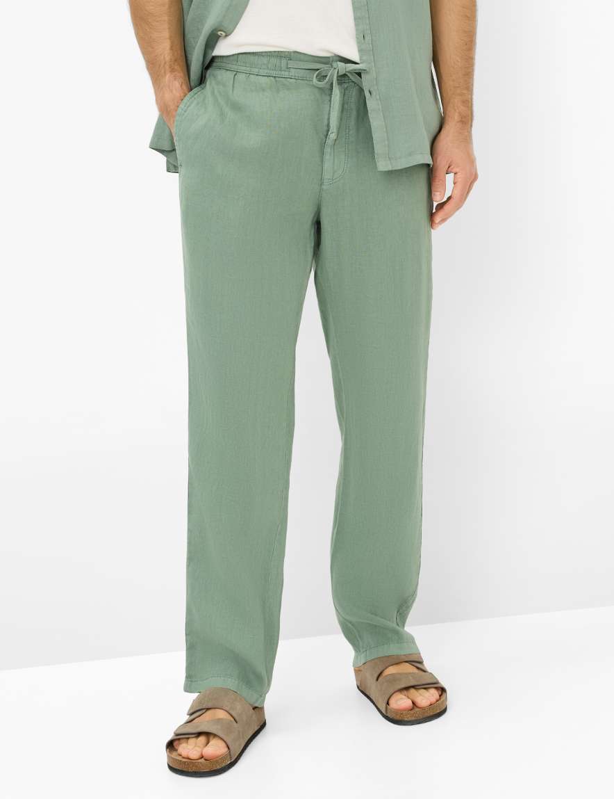 eurex by brax Men's fashion Pants Style ELIAS Green Relaxed Fit