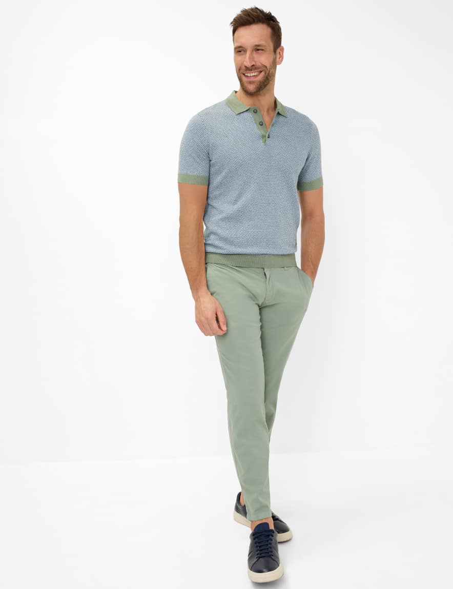 Eurex By Brax Men's Fashion Pants Style PHIL Light Green Relaxed Fit