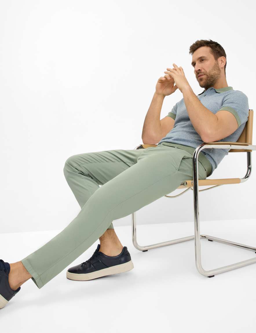 Eurex By Brax Men's Fashion Pants Style PHIL Light Green Relaxed Fit