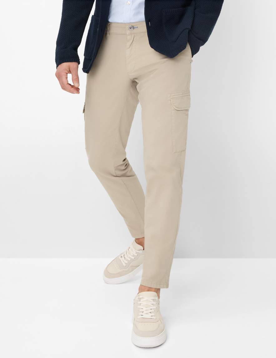 eurex by brax Men's fashion Pants Style SILVIO Beige Slim Fit