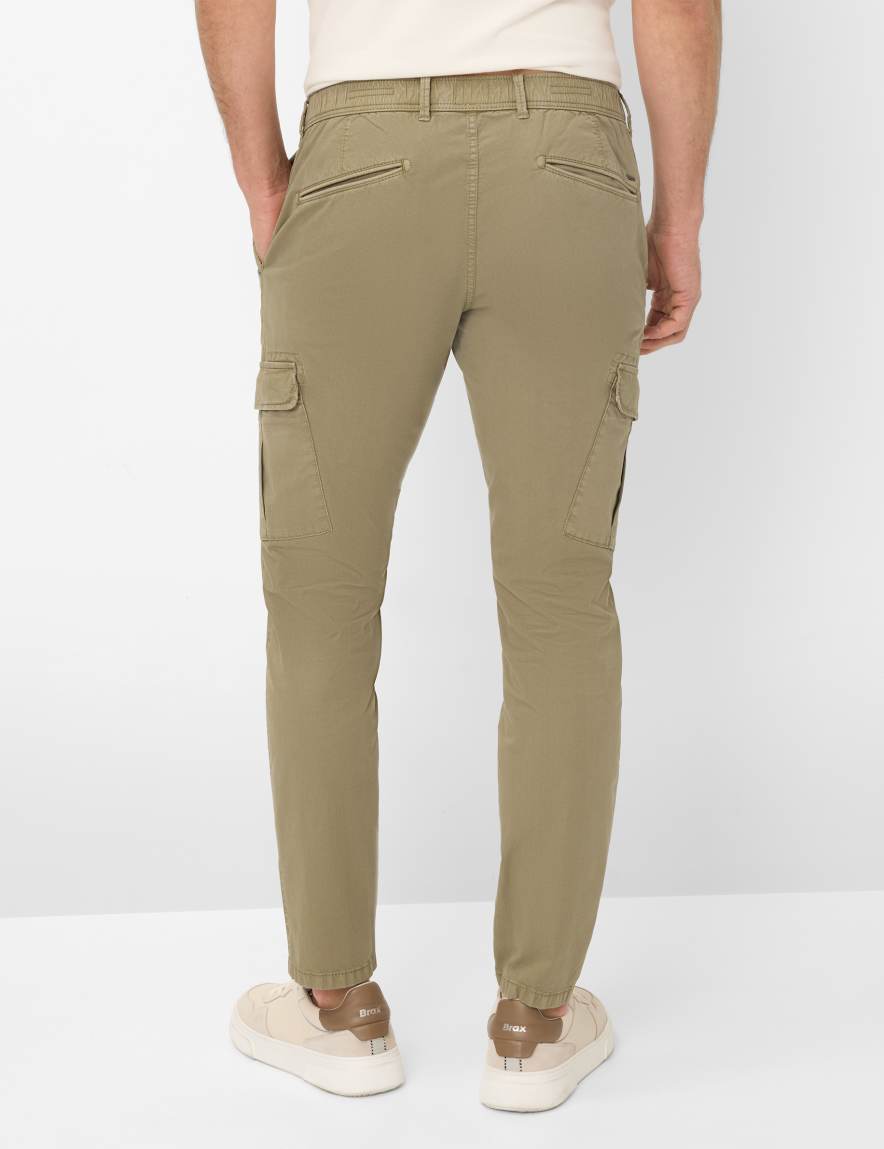 Eurex By Brax Men's Fashion Pants Style SILVIO Green - Khaki Slim Fit