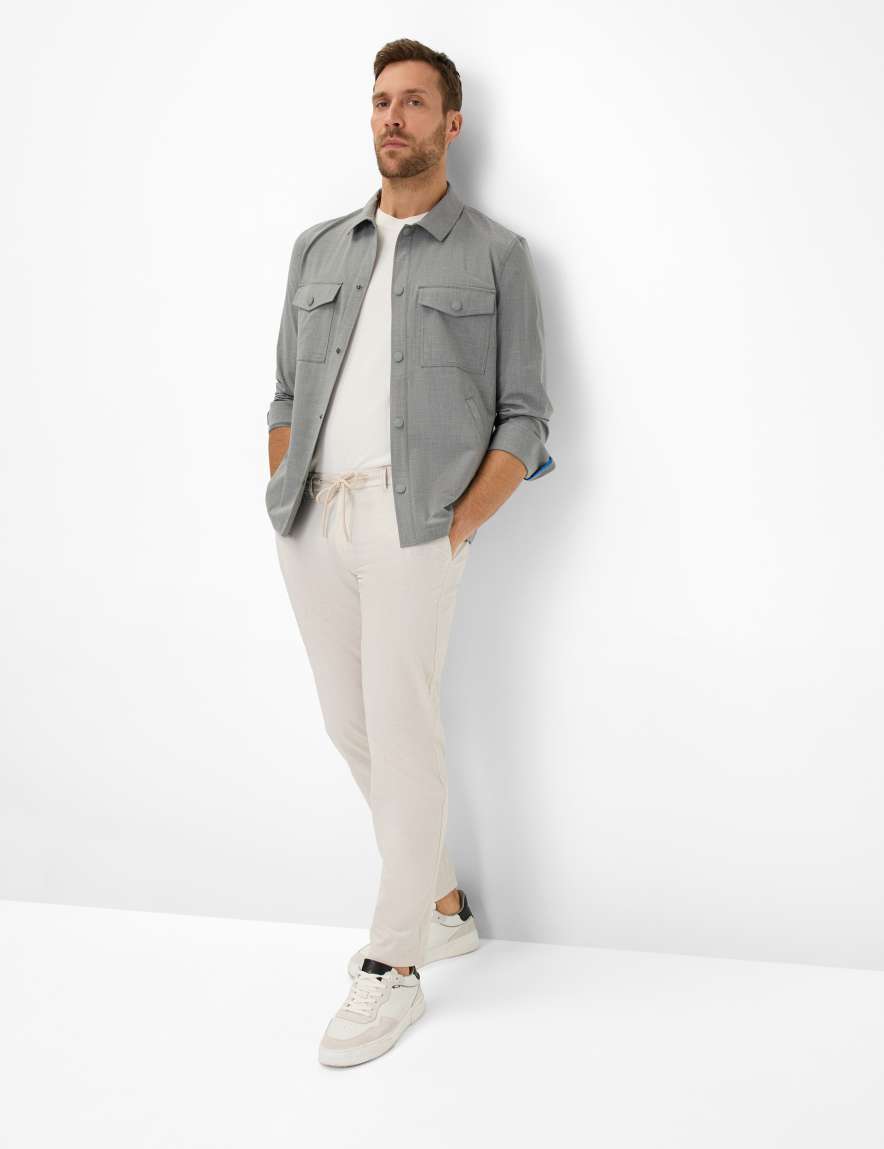 Eurex By Brax Men's Fashion Pants Style SILVIO Light Beige Slim Fit