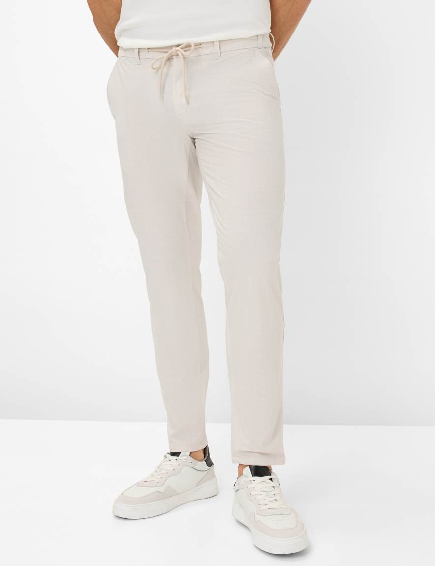 eurex by brax Men's fashion Pants Style SILVIO Light Beige Slim Fit
