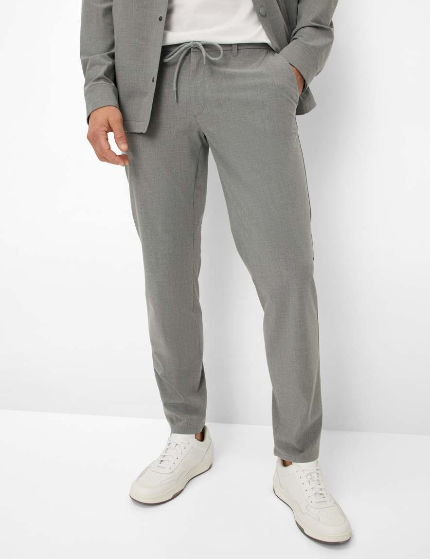 eurex by brax Men's fashion Pants Style SILVIO Medium Gray Slim Fit