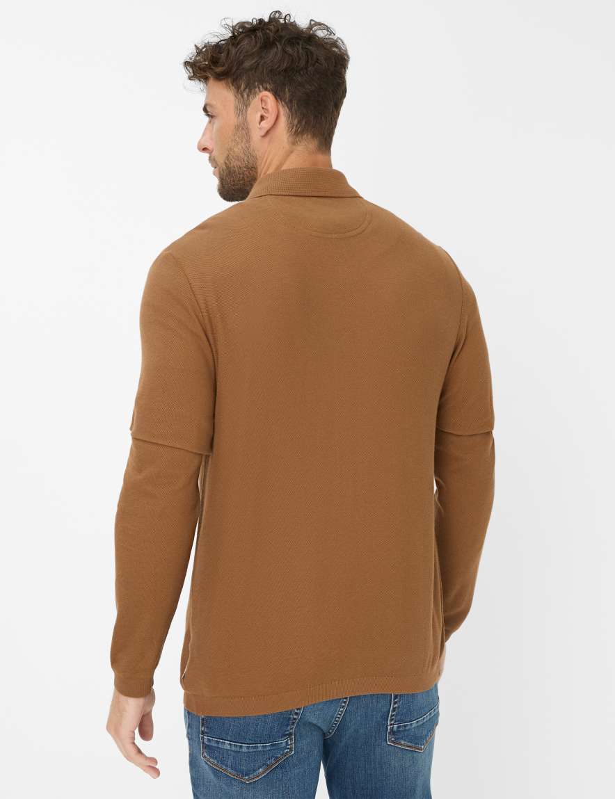 Eurex By Brax Men's Fashion Polos Style PARIS Brown ➜ - Buy Now At Brax