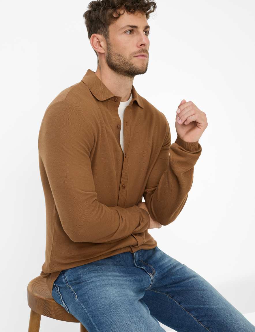 Eurex By Brax Men's Fashion Polos Style PARIS Brown ➜ - Buy Now At Brax